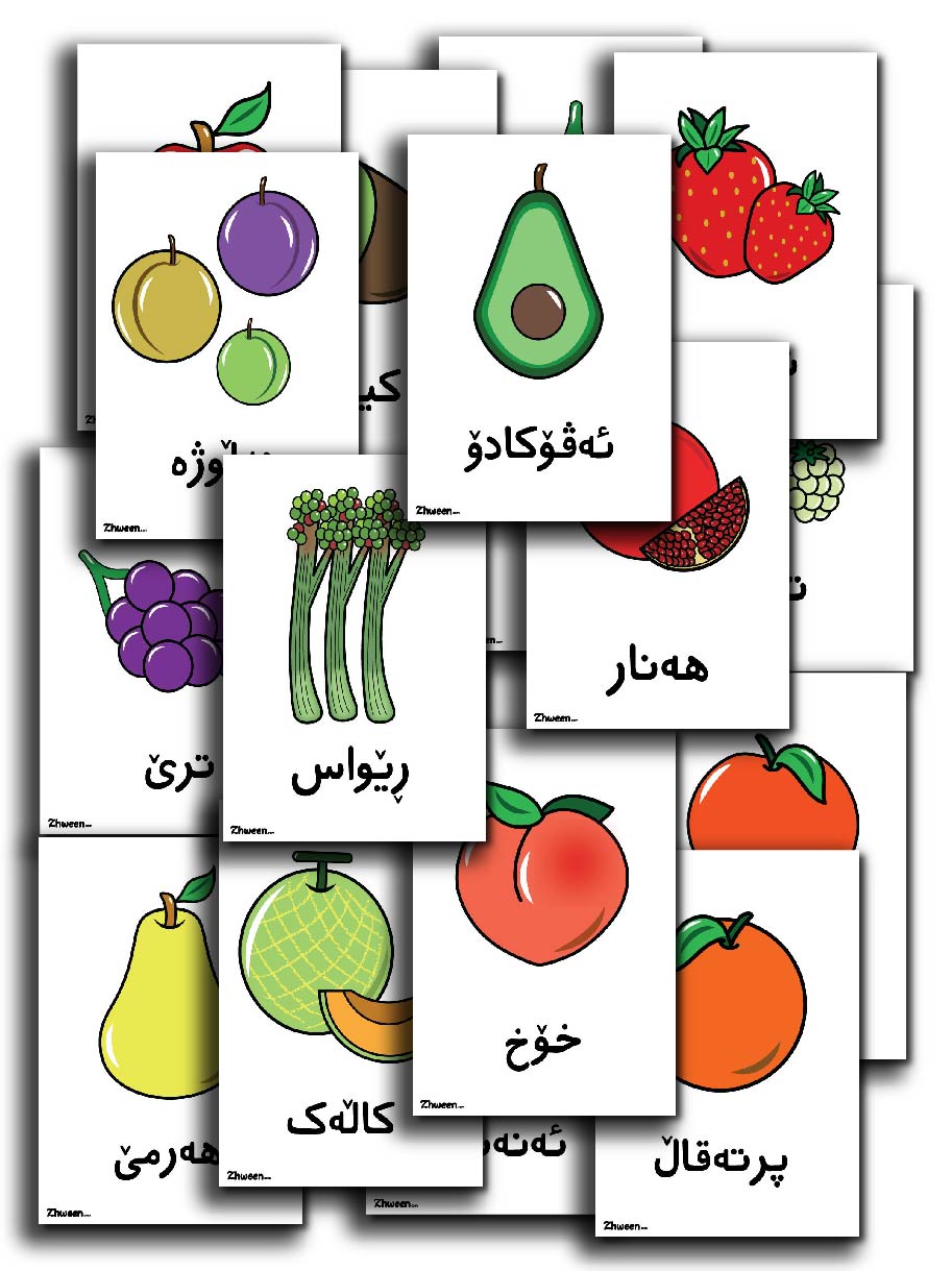 Fruit flashcard [Kurdish]