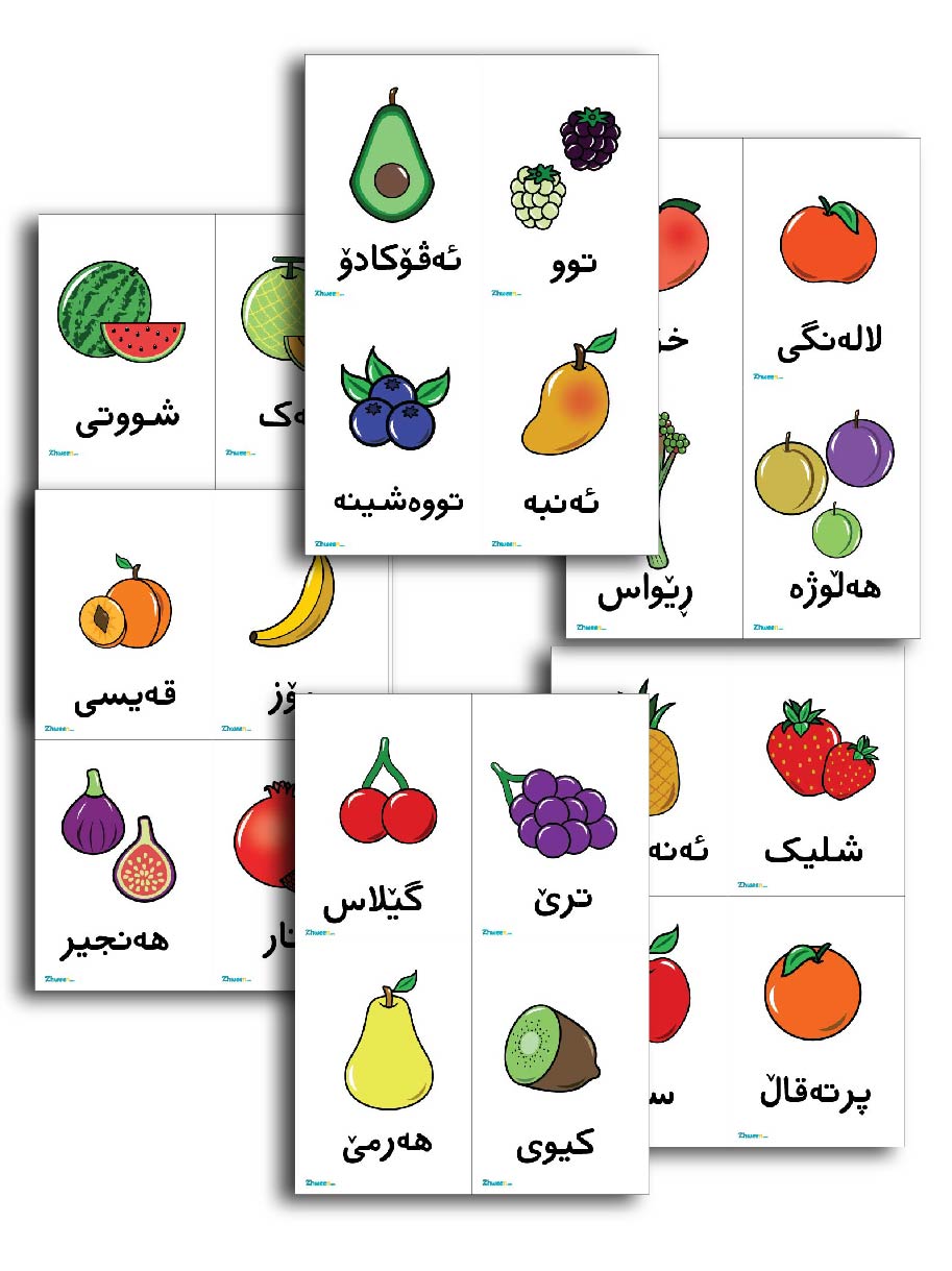 Fruit flashcard [Kurdish]
