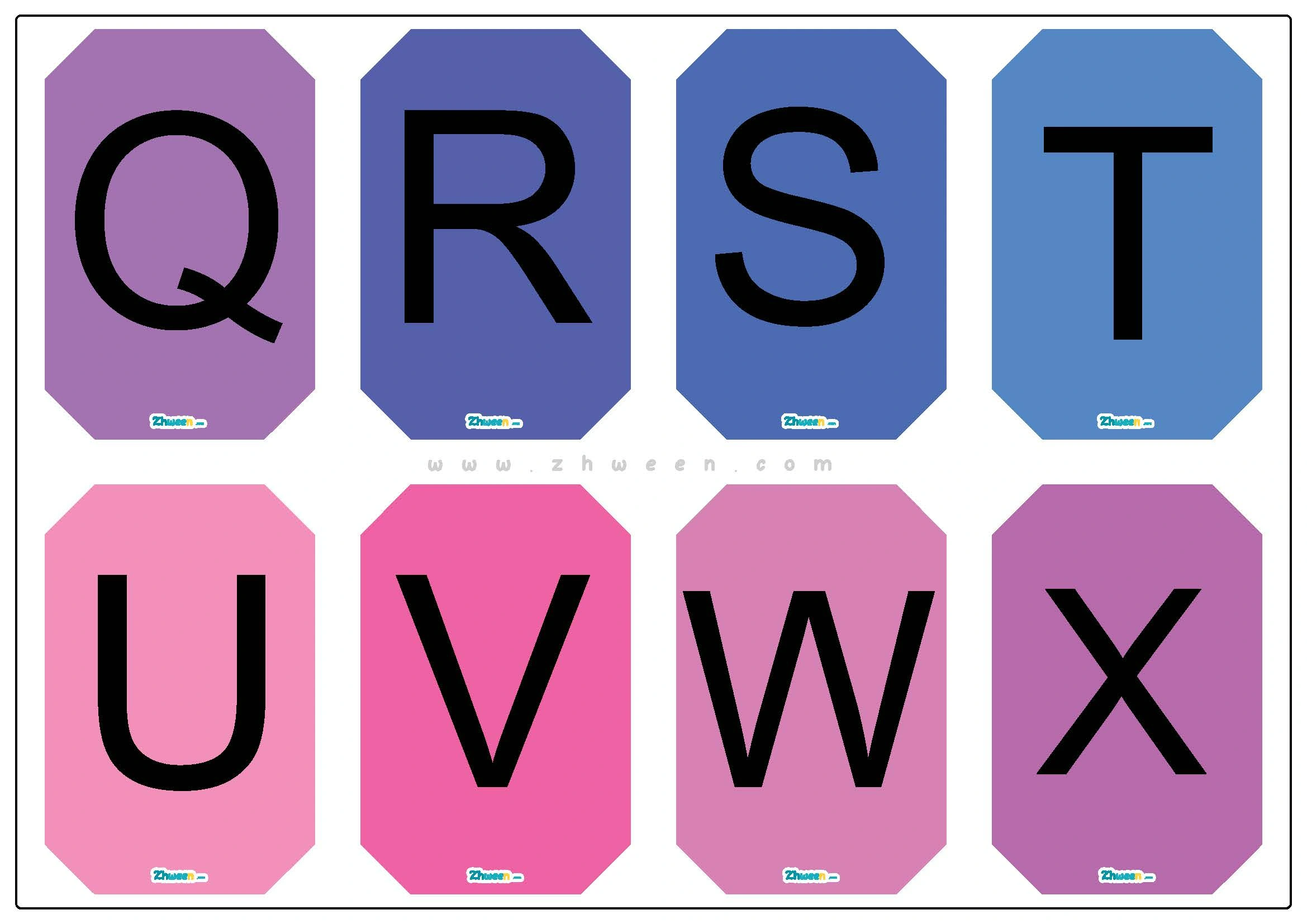 colorful poster English alphabets [English]