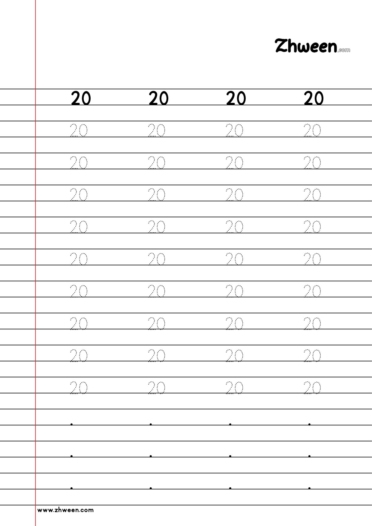 Tracing Number 1-20 [English]
