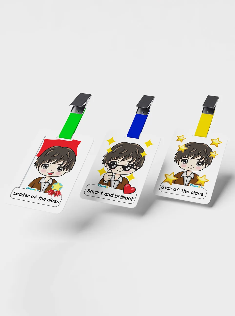 badge reward Zhween character boy [English]