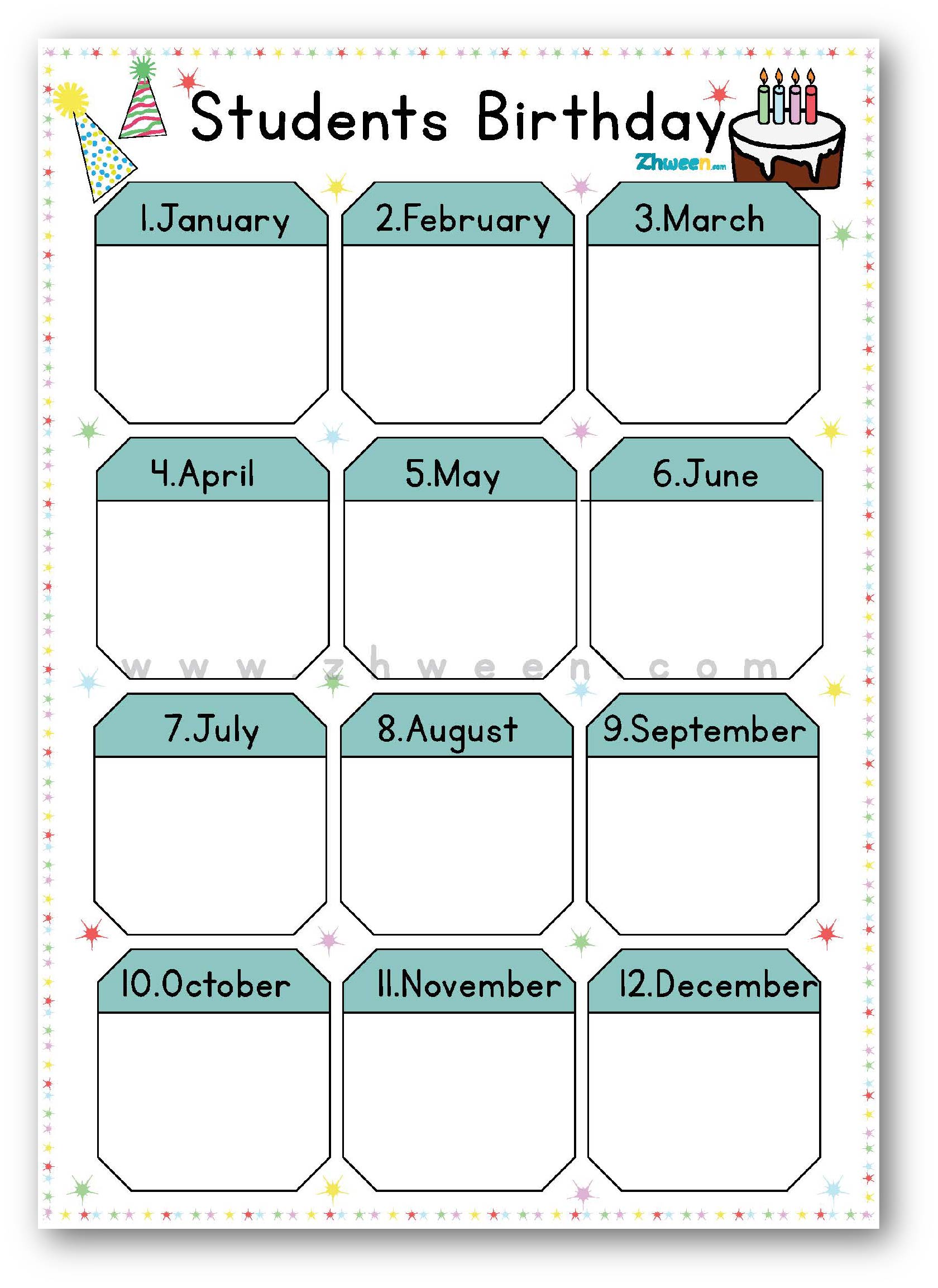 Birthday calendar [English]