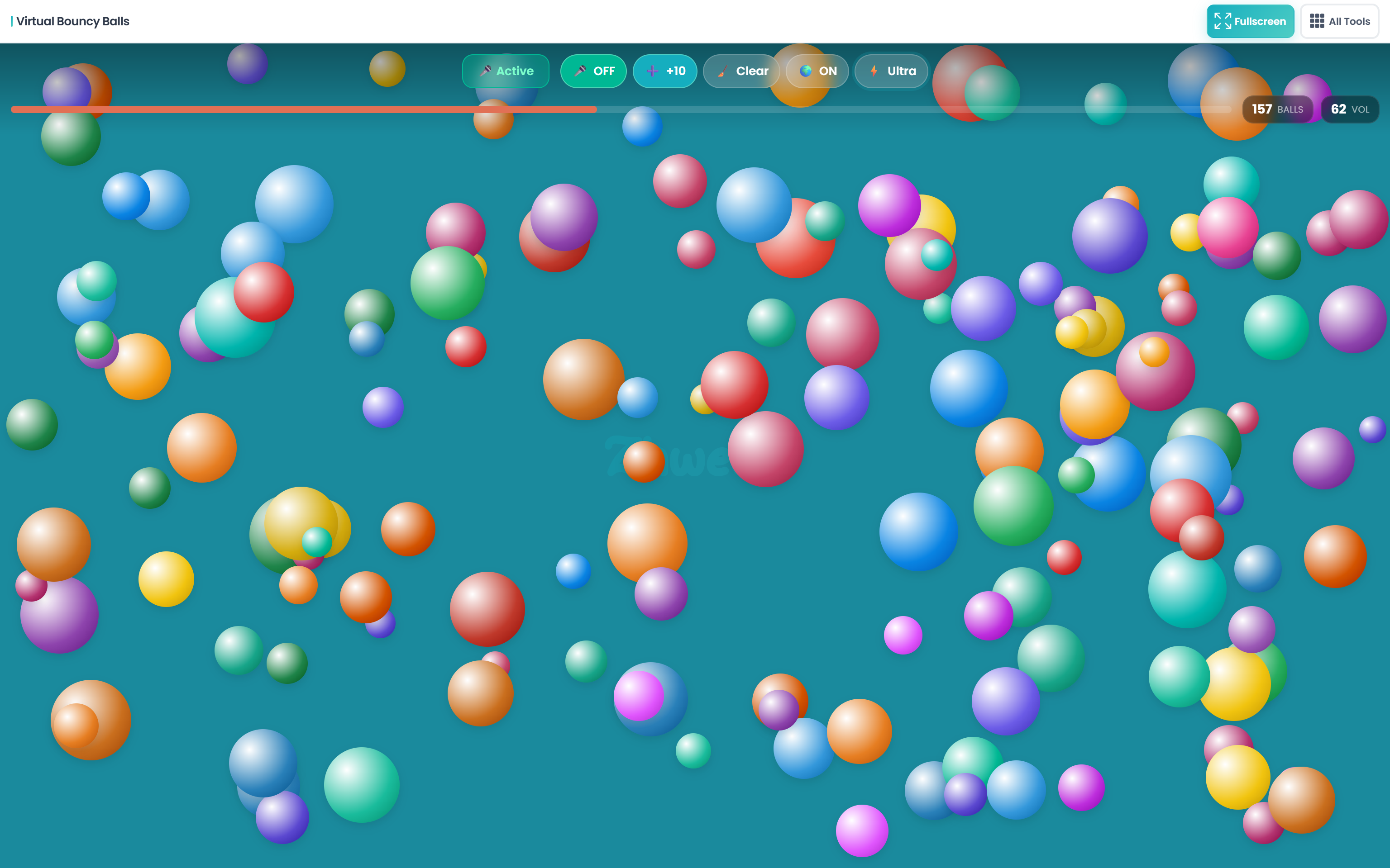 Virtual Bouncy Balls