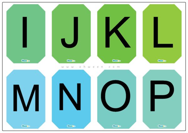 colorful poster English alphabets - Image 3